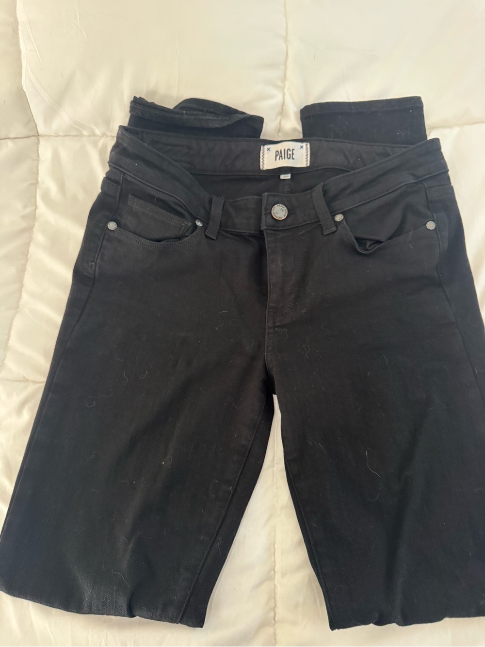 PAIGE Black Skyline Skinny Jeans - Slim Rise